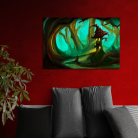 Leinwand Witch hut 90x60 cm