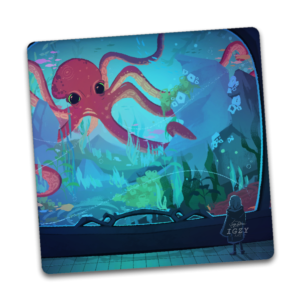 Red Octopus - Mousepad